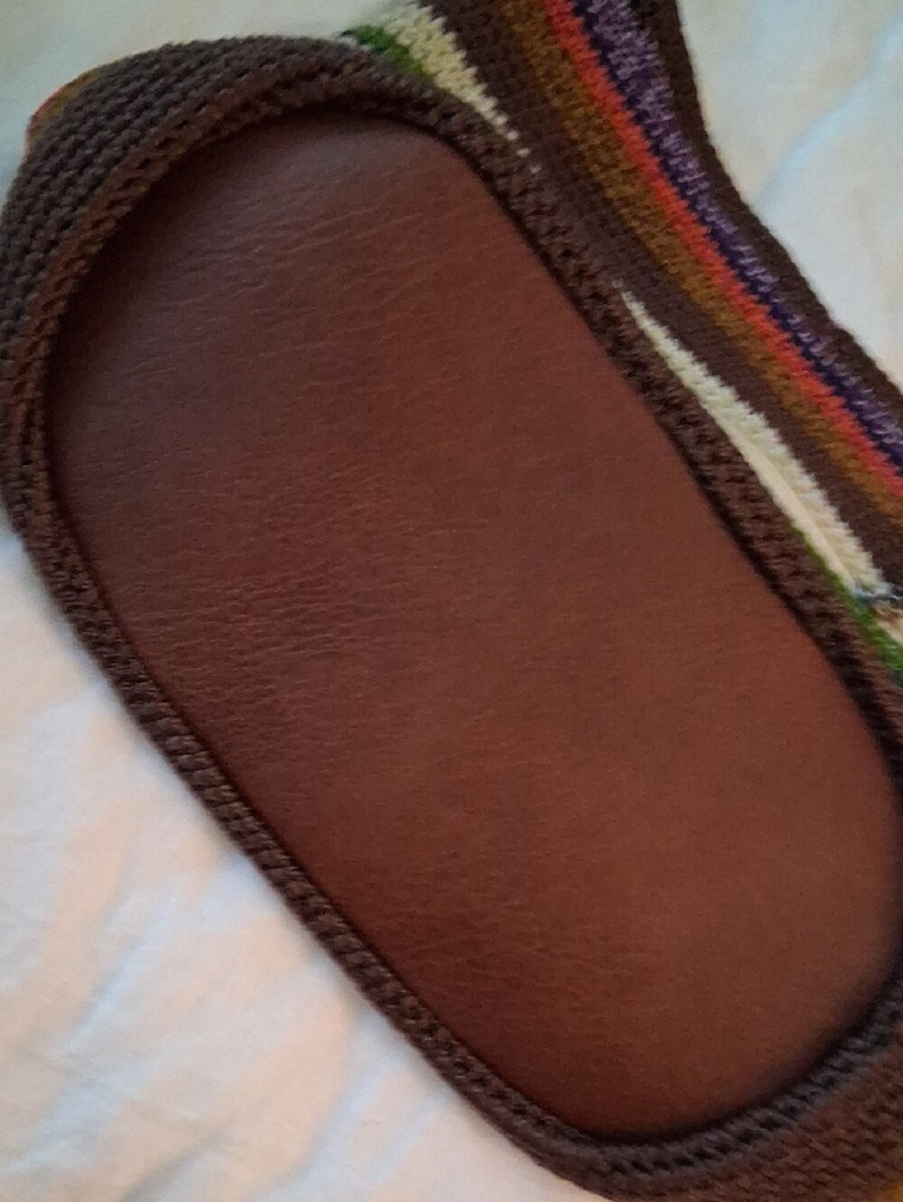 The Sak Multicolor Striped Crochet Shoulder Bag - Brown Trim - Picture 5 of 6